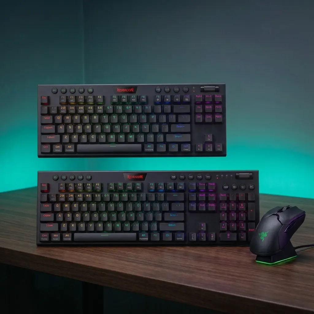 Maduber Razer Viper Ultimate with Redragon K618 and K632 keyboards